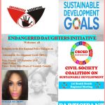 ENDANGERED DAUGHTERS INITIATIVE ATTENDS THE 1ST REGIONAL POLICY DIALOGUE ON SUSTAINABLE DEVELOPMENT GOALS HOSTED BY  (CSCSD)