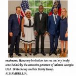 US Governor of Georgia State Hosts MC Oluomo and Son