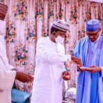Matawalle Meets Buhari, Presents Specimens of Gold and Other Precious Natural Minerals in Abuja